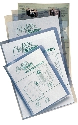 [327] DOSS.ANG.RECT.SARO PVC 280µ Fº TRA P/50
