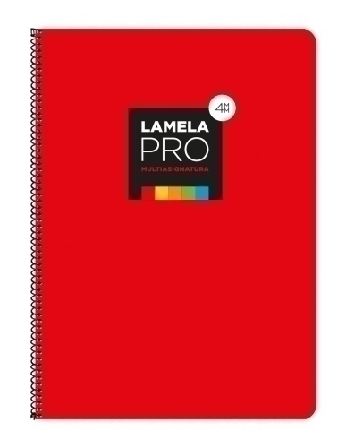 [7FTE104R] LAMELA BLOC t.DURA Fº 100h CDV. 4 ROJO - Pack de 5 unidades