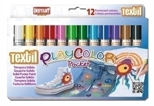 [10561] TEMPERA PLAYCOLOR POCKET TEXTIL C/1