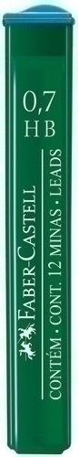 [521700] C/12 TUBOS MINAS 0,7MM HB POLYMER FABER-CASTELL