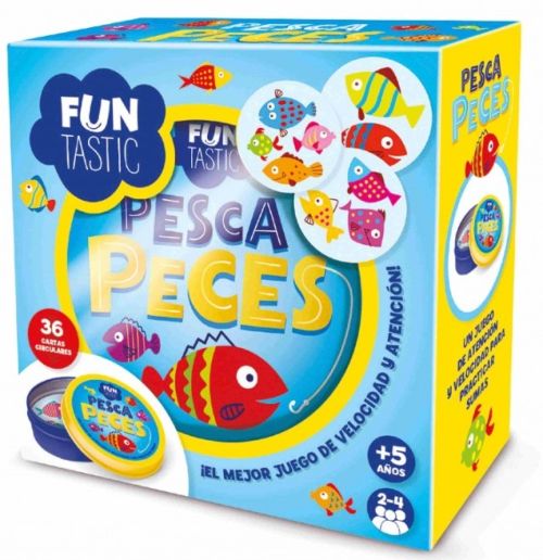 CARTAS REDONDAS FUNTASTIC PESCA DE PECES CON CAJA