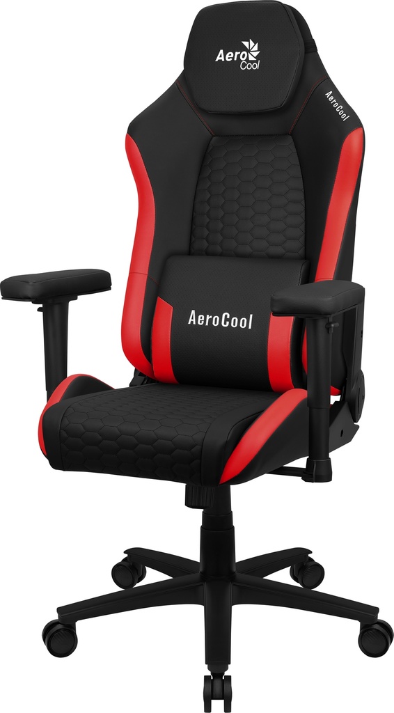 [CROWNBR] CROWNBR Rojo, Silla Gaming Ergonómica, Cojines Ajustables, Cuero Sintético Premium
