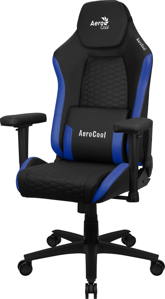 [CROWNBB] CROWNBB Azul, Silla Gaming Ergonómica, Cojines Ajustables, Cuero Sintético Premium