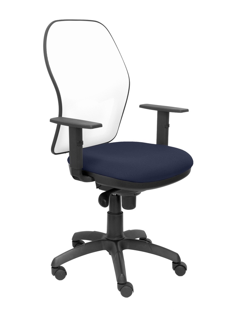 Silla Jorquera malla blanca asiento bali azul marino