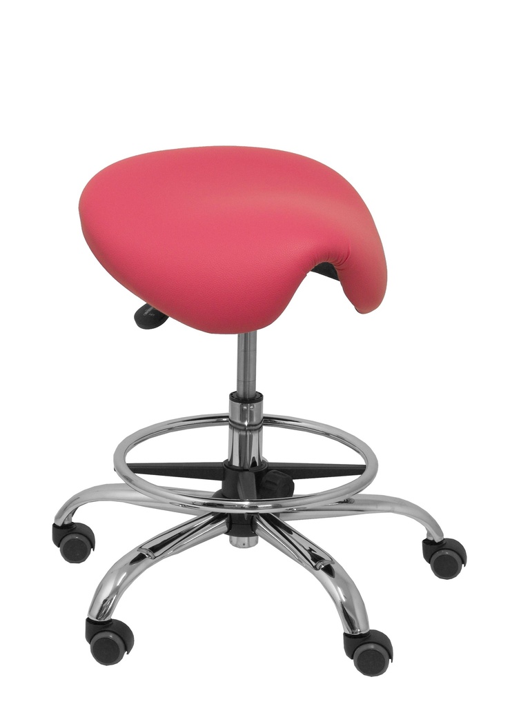 Taburete Alatoz similpiel rosa