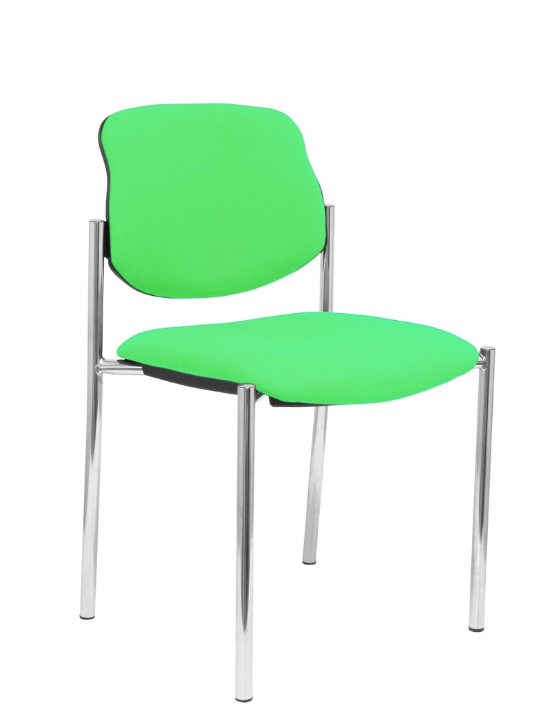 Silla fija Villalgordo bali pistacho chasis cromo