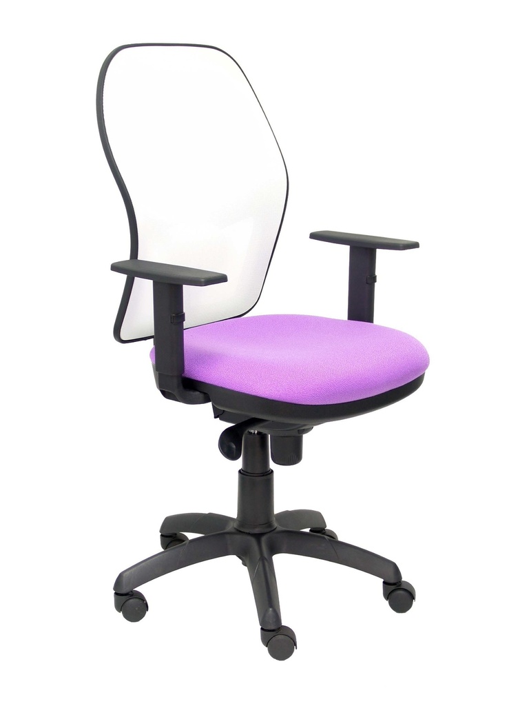 Silla Jorquera malla blanca asiento bali lila