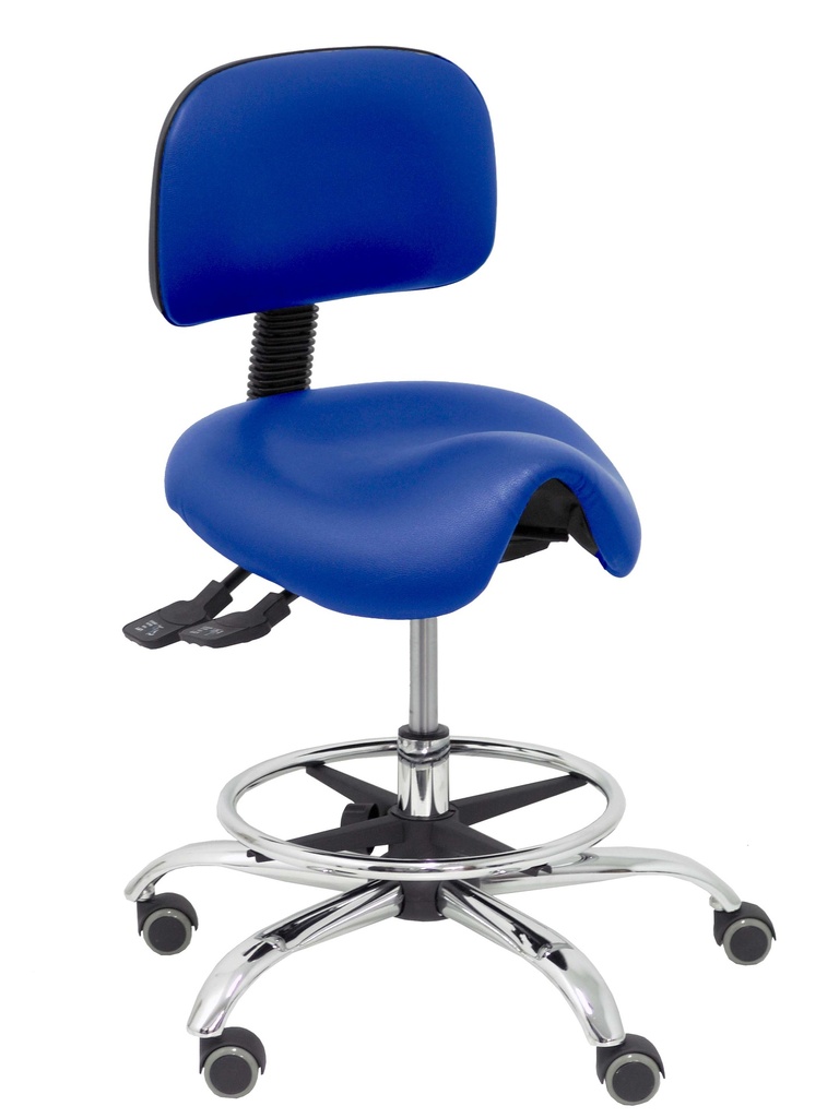 Taburete Zarza similpiel azul