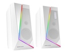ALTAVOCES 2.0 BLUETOOTH 5.0 MS7 WHITE 20W RMS ILUMINACION RGB DINAMICO PROCESADOR DSP