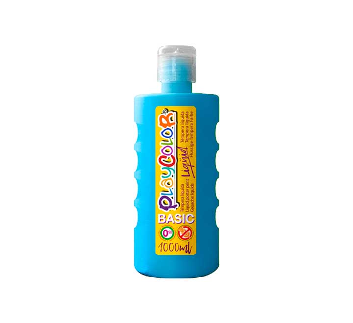 BOTE ERG. TEMPERA LIQ. PLAYCOLOR 1000ML AZUL CL