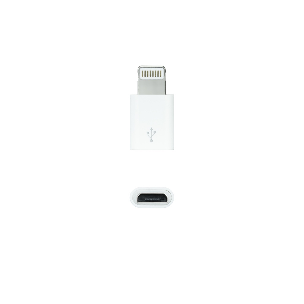 Adaptador Lightning a Micro USB, Lightning/M-Micro B/H Blanco