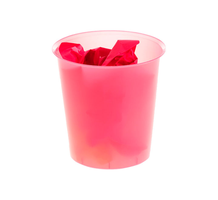 [8429368281210] PAPELERA PLASTICO TRASLUCIDO FUCSIA