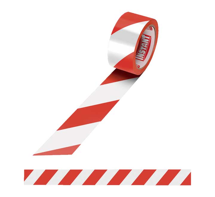 [63121] CINTA ADH. INSTANT WARNING ROJ/BLANCO 48MMX50M