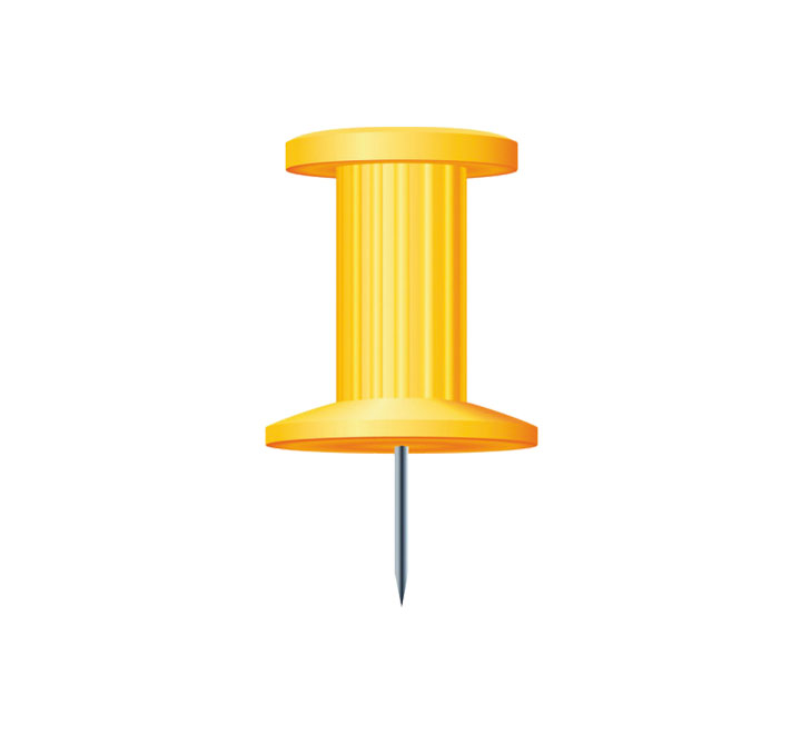 [14703E] C.25AGUJAS PUSH PINS EXACOMPTA 10MM AMARILLO