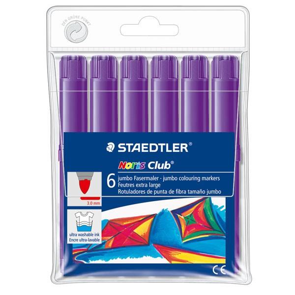 [340 WP6-6] B. 6 ROTULAD. STAEDTLER NORIS JUMBO 340 VIO