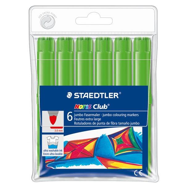 [340 WP6-50] B. 6 ROTULAD. STAEDTLER NORIS JUMBO 340 VER CL
