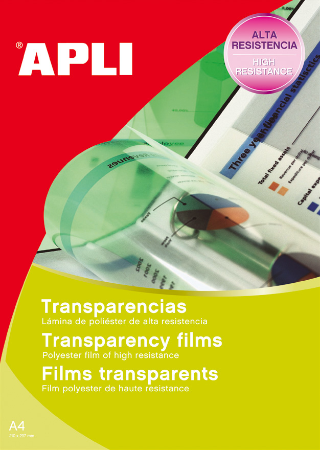 00860 papel para impresora de inyección de tinta A4 (210x297 mm) Poliéster 100 hojas Transparente