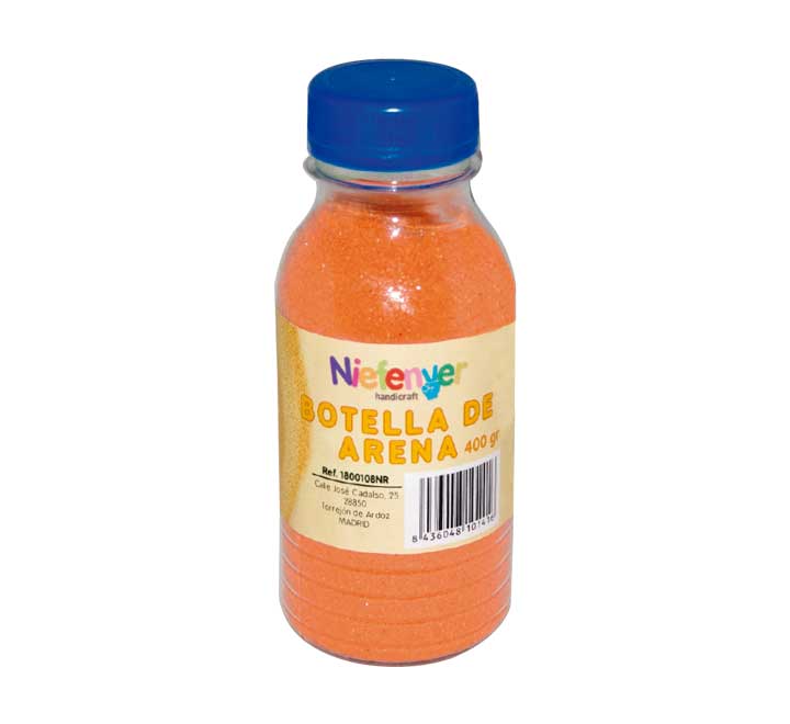 [1800108NR] BOTELLA 400GR ARENA NAT. FINA NIEFENVER NARANJA