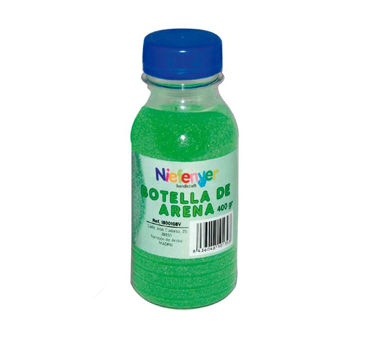 [1800108V] BOTELLA 400GR ARENA NAT. FINA NIEFENVER VERDE