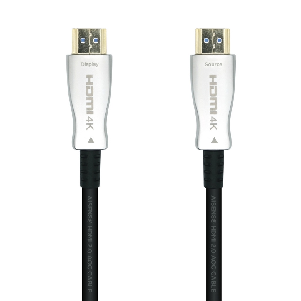 Cable HDMI V2.0 AOC Premium Alta Velocidad / HEC 4k@60Hz 18Gbps, A/M-A/M, Negro, 20m