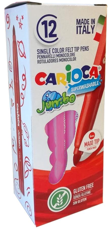 [4013012] CARIOCA ROTULADOR JUMBO PUNTA MAXI ROSA - CAJA DE 12