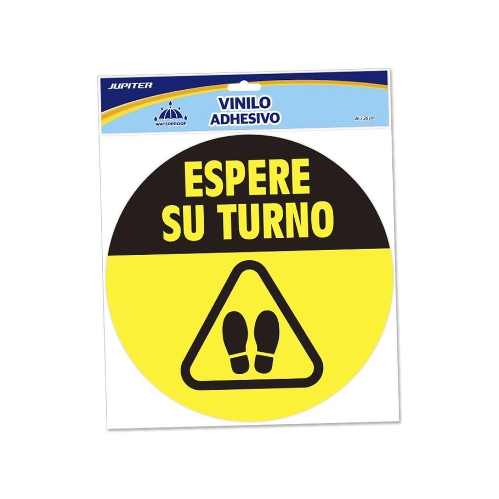 BISMARK VINILO ADHESIVO REDONDO ESPERE SU TURNO
