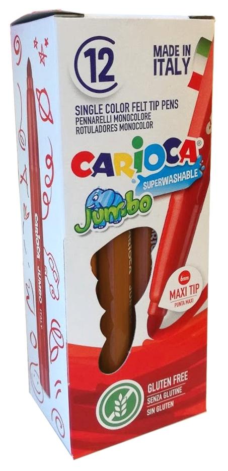 [4013006] CARIOCA ROTULADOR JUMBO PUNTA MAXI MARRÓN - CAJA DE 12