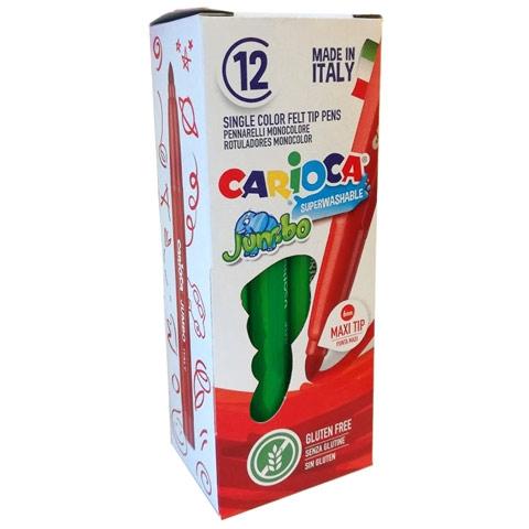 [4013004] CARIOCA ROTULADOR JUMBO PUNTA MAXI VERDE - CAJA DE 12