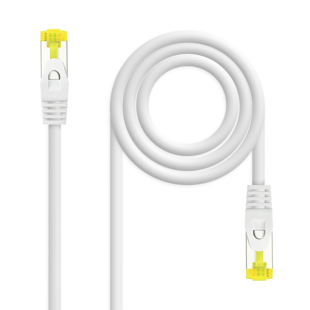 Cable Red Latiguillo RJ45 LSZH CAT.6A SFTP AWG26, Blanco, 25 cm