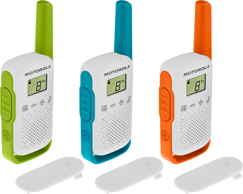 [B4P00811MDKMAW] T42 two-way radios 16 canales Azul, Verde, Naranja, Blanco