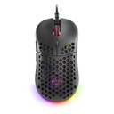 MM55 Negro, Ratón Gaming RGB Chroma, Ultra-ligero 55g, 12800 DPI, Switches Mecánicos Programables HUANO