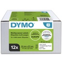 LW etiquetas de dirección multiusos auténticas | 32 mm × 57 mm | 12 rollos de 1000 etiquetas con reverso fácil de retirar (12 000 unidades) | autoadhesivas | para etiquetadoras LabelWriter