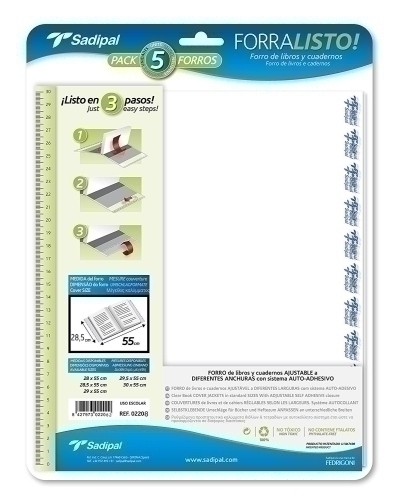 [02208] FORRO AJUST.SADIPAL 28,5x55 BLISTER 5 - Pack de 25 unidades