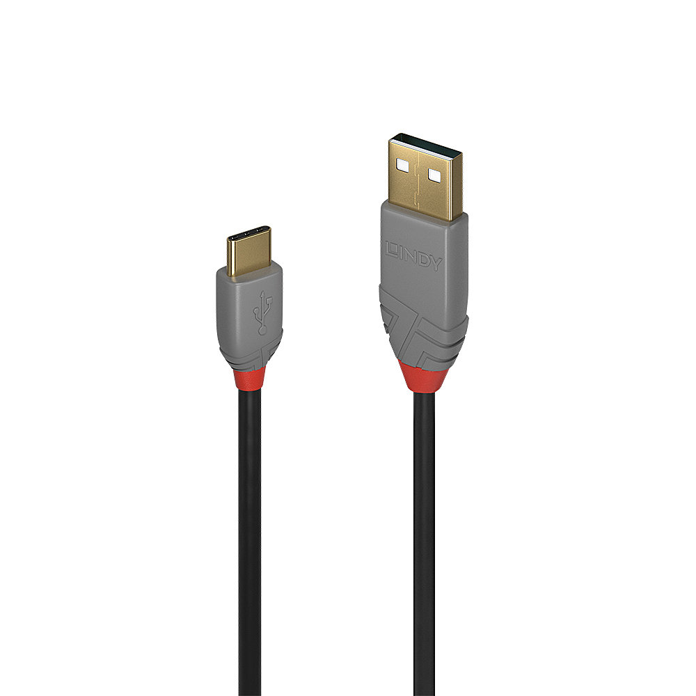 36886 cable USB USB 2.0 1 m USB A USB C Negro, Gris