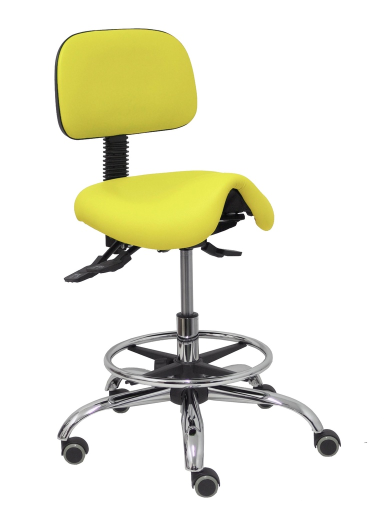 Taburete Zarza similpiel amarillo