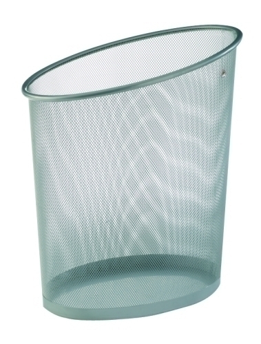 [MESHCORB M] MESHCORB M papelera 18 L Plaza Acero Gris, Plata