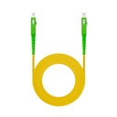 Cable de Fibra Óptica SC/APC a SC/APC Monomodo Simplex LSZH, Amarillo, 15m