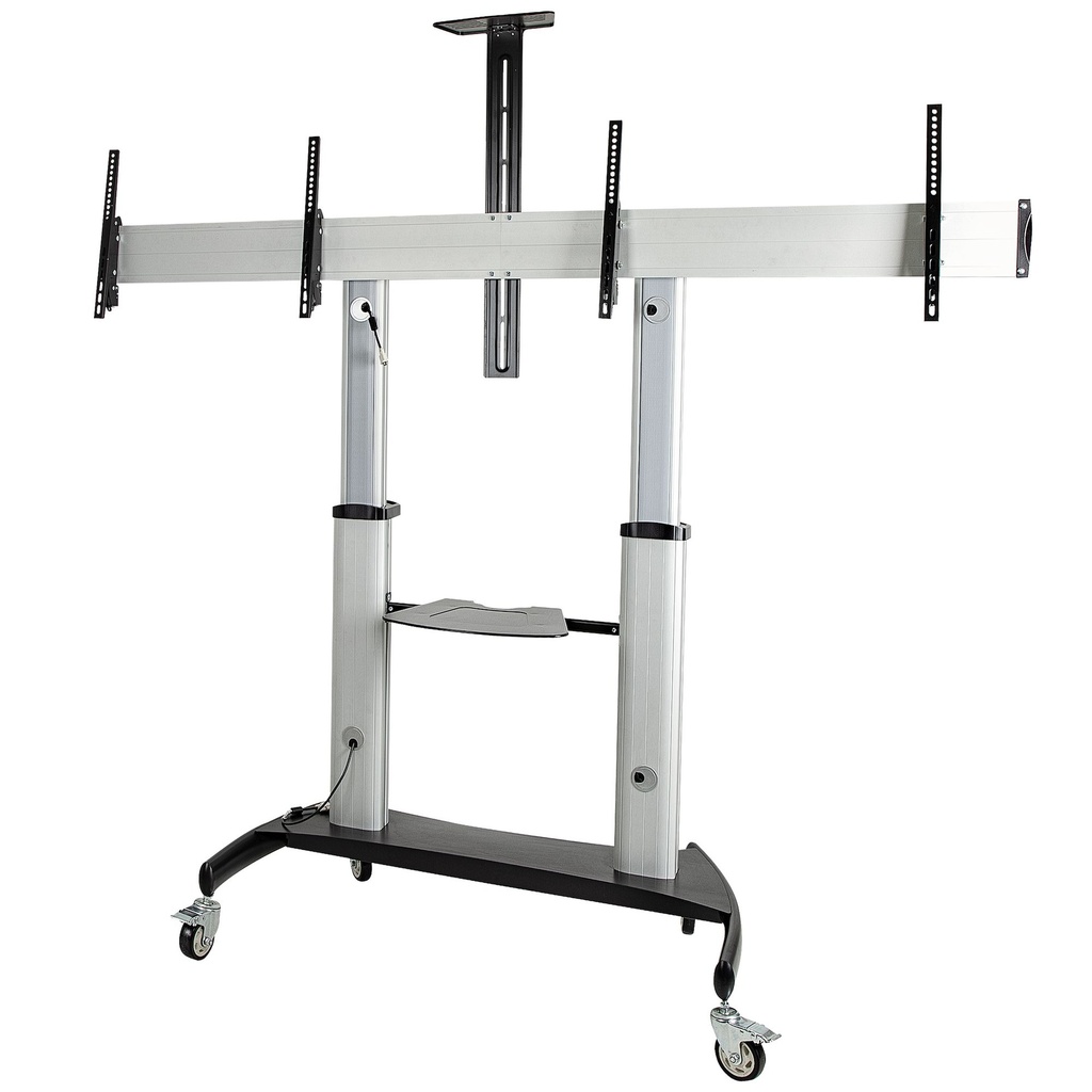 STNDMTVDUO soporte para TV 152,4 cm (60") Negro, Plata