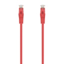 Cable de Red Latiguillo RJ45 LSZH Cat.6A 500 Mhz UTP AWG24, Rojo, 0.5M