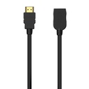 Cable HDMI V2.0 Prolongador Premium Alta Velocidad / Hec 4K@60Hz 18Gbps, A/M-A/H, Negro, 1.0M