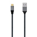 Cable USB 3.1 Gen2 Aluminio 10Gbps 3A, Tipo USB-C/M-A/M, Gris, 0.5M