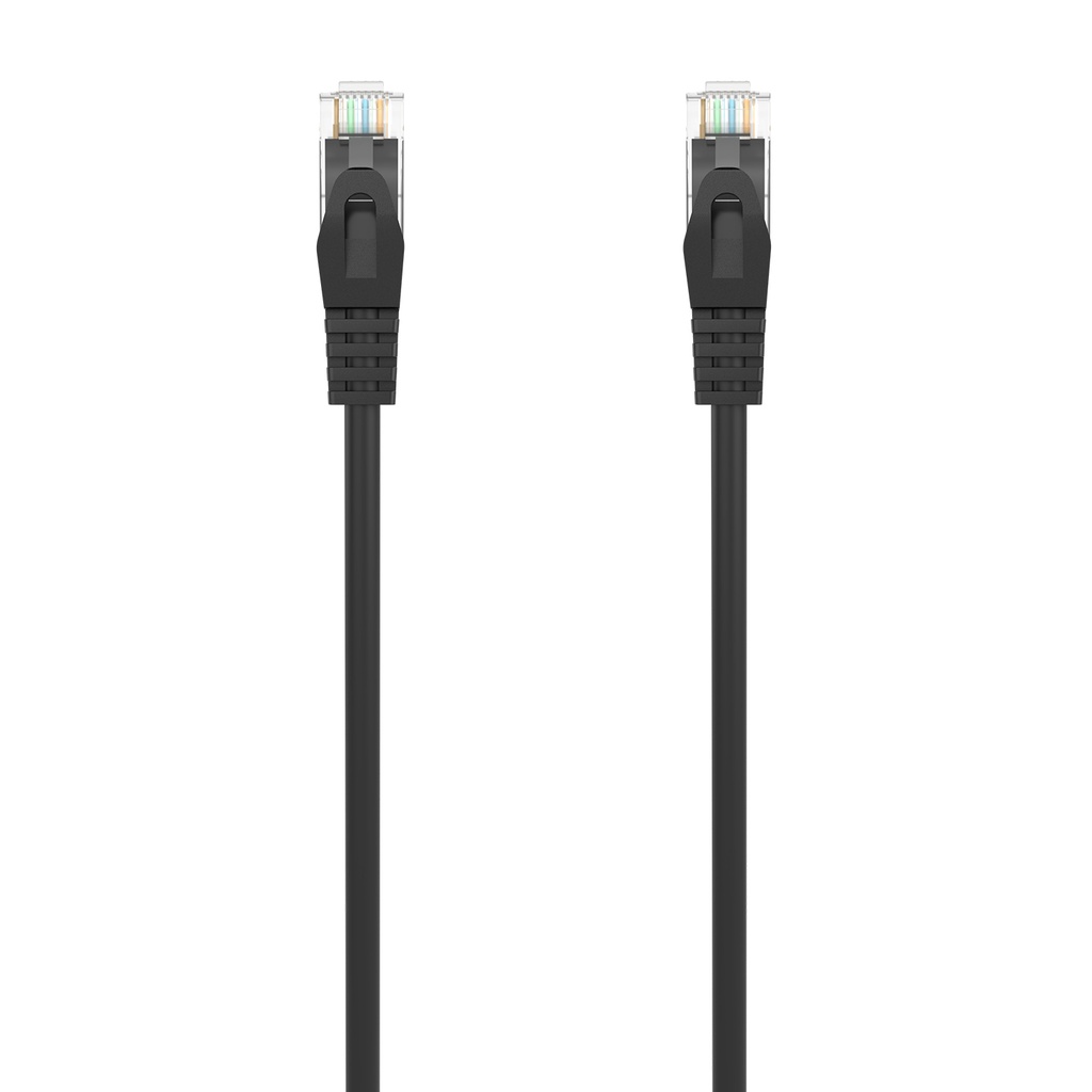 Cable de Red Latiguillo RJ45 LSZH Cat.6A 500 Mhz UTP AWG24, Negro, 1.5M
