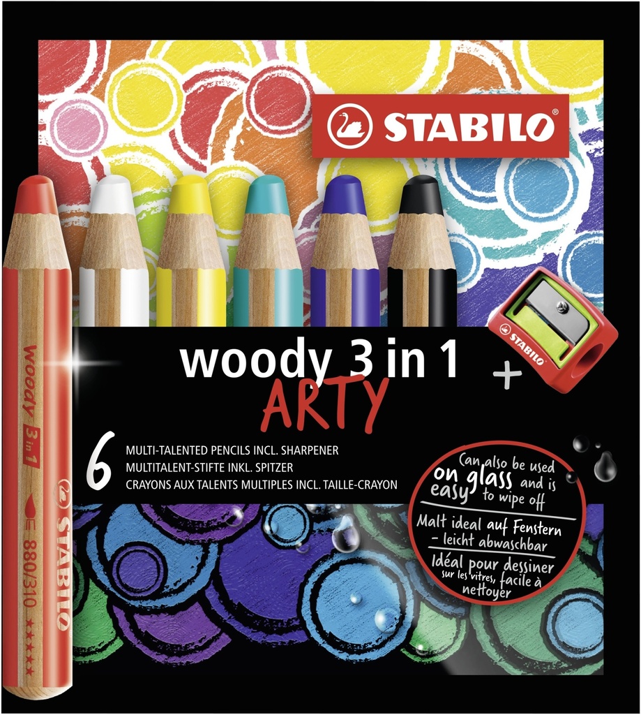[8806-1-20] woody 3 in 1 ARTY Multicolor 6 pieza(s)