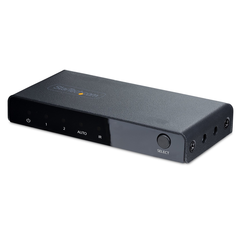 [2PORT-HDMI-SWITCH-8K] Switch Conmutador HDMI de 2 Puertos de 8K - Selector HDMI 2.1 UHD de 4K a 120Hz/8K 60Hz - HDR10+ - Adaptador de Alimentación y Mando a Distancia Incluidos
