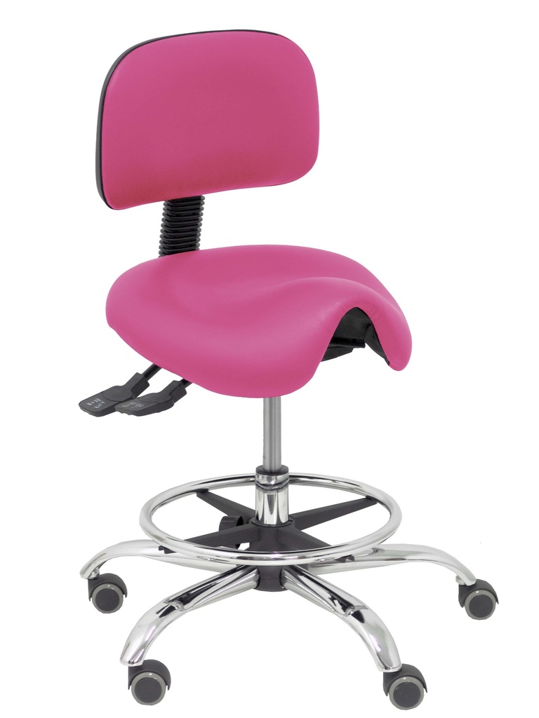 Taburete Zarza similpiel rosa