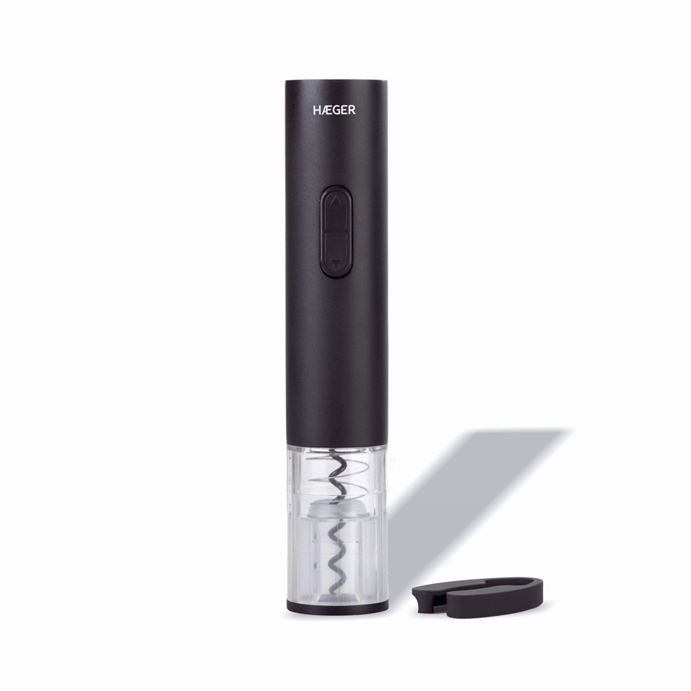 [WO-0BB.001A] WO-0BB.001A sacacorchos Abridor de vino eléctrico Negro, Transparente