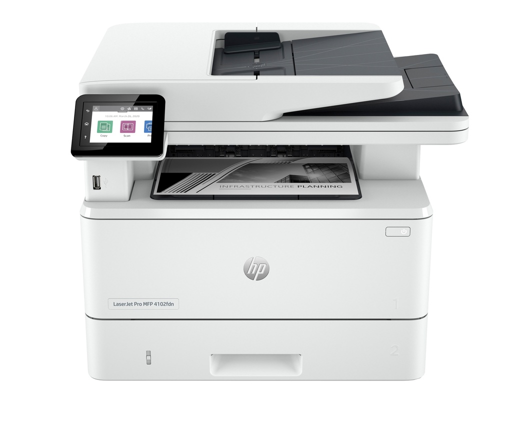 LaserJet Pro 4102fdn Multifunction Blanco y negro Impresora, Solo Ethernet  Fotocopiadora, escáner