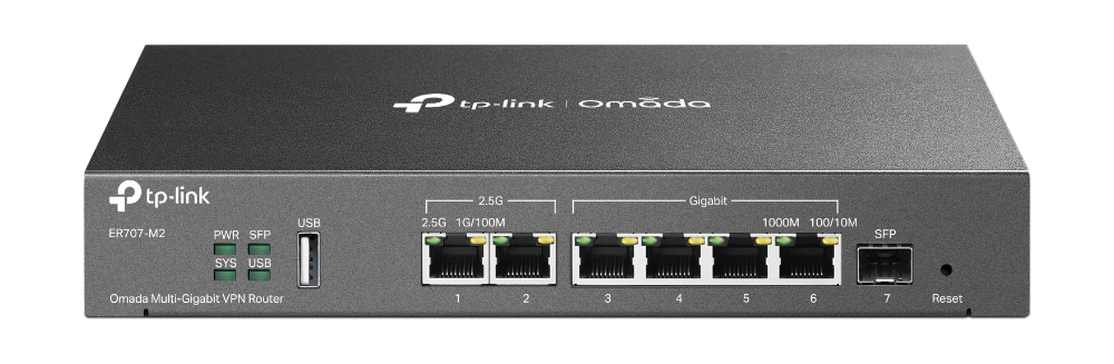 [ER707-M2] Omada ER707-M2 router 2.5 Gigabit Ethernet, Ethernet rápido, Gigabit Ethernet Negro