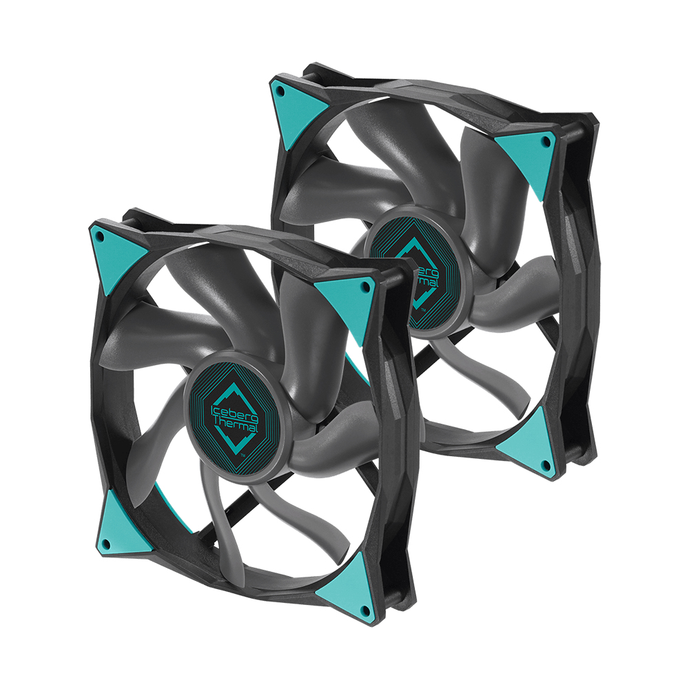 IceGALE Carcasa del ordenador Ventilador 14 cm Negro 2 pieza(s)