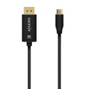 Cable Conversor Aluminio USB-C a Displayport 8K@60Hz, USB-C/M-DP/M, Negro, 0.8M